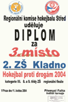 Diplom ze soutěže Hokejbal proti drogám 2004 - 3. místo v regionálním finále [nové okno]