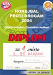 Diplom ze soutěže Hokejbal proti drogám 2004 - 1. místo v okresním kole [nové okno]